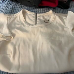 J crew cream short sleeve size 0 top
